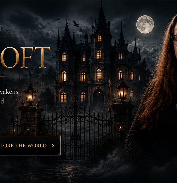 Ravenloft Manor beneath a full moon